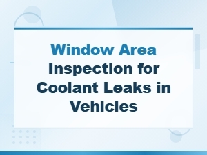 Window Area Inspection for Coolant Leaks in Vehicles